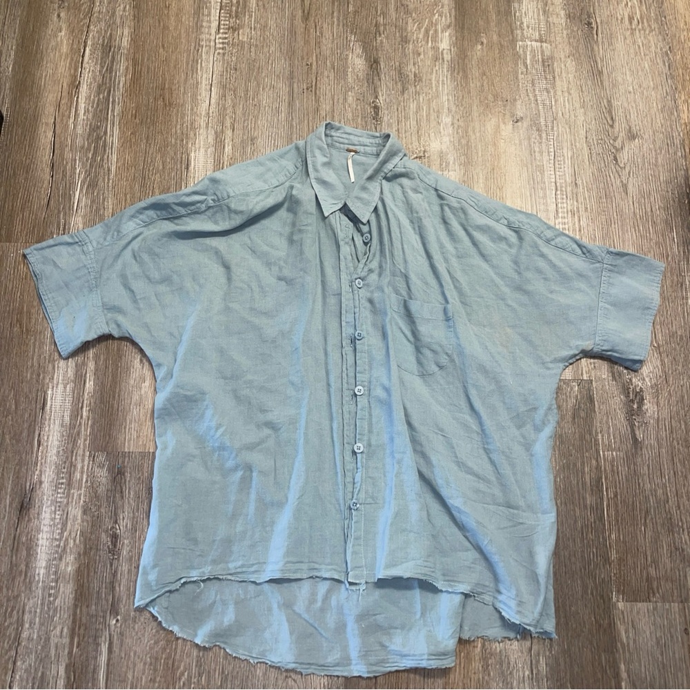 Free People Best Of Me Button Down Shirt Size Small